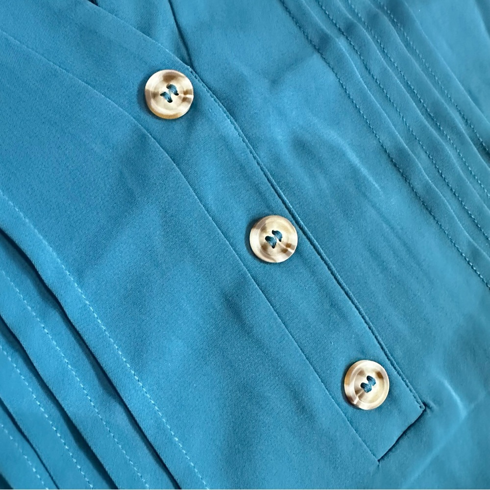 Bloomchic chiffon dress, Teal size 14-16 - Picture 5 of 6